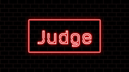 Judge のネオン文字