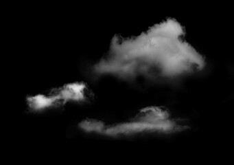 Isolated Cloud on Black Background