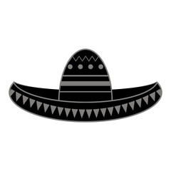 Vector Mexican sombrero. Cinco de mayo symbol isolated on white background.