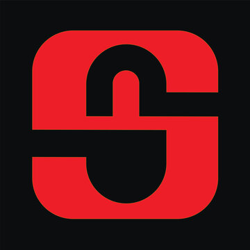 S0 letter minimalistic design logo