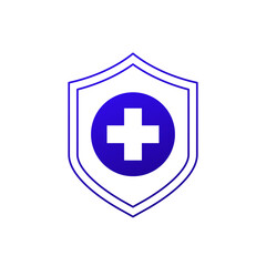Fototapeta premium Health insurance icon with a shield
