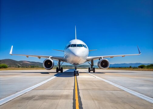 Minimalist Aviation Scene at Zante Airport Featuring Lufthansa Airlines Airbus on Tarmac in Zakynthos, Greece, June 18,
