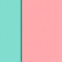 Obraz premium A simple image featuring two vertical panels in mint green and pastel pink.