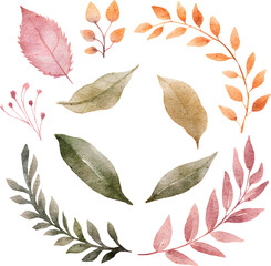 Obraz premium laurel wreath isolated on white background