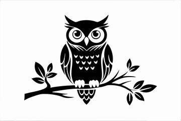 Elegant Owl Silhouette Design