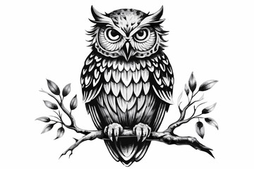 Elegant Owl Silhouette Design