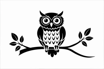 Elegant Owl Silhouette Design