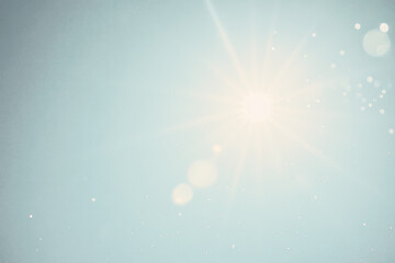 PNG Blue sky with sun flare sunlight effect.