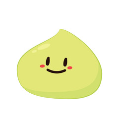 Wasabi mascot vector .Wasabi on white background. 