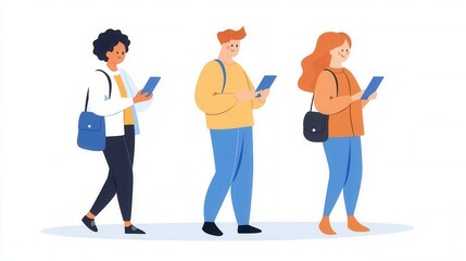 Obraz premium Business team using a scheduling app to coordinate tasks, seamless workflow with diverse team involvement, representing organized strategy in action