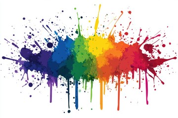 Fototapeta premium A colorful splash of paint with a rainbow of colors