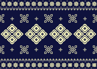 Thai style floral border embroidery, African pattern, Indian ethnic ikat fabric pattern, ethnic pattern, Thai floral border embroidery, seamless Aztec pattern.
