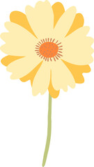 Minimalist Hand Drawn Flower Illustration