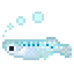 ドット絵 生き物イラスト, メダカ
