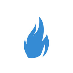 blue fire vector icon