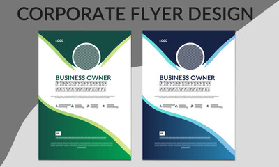 Corporate business flyer template design for   Brochure, Annual Report, Magazine, Poster, Corporate Presentation, Portfolio, infographic, layout modern with color size A4, Front and back, Easy to use.