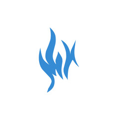 blue fire vector icon