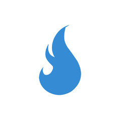 blue fire vector icon