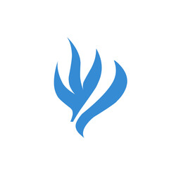 blue fire vector icon