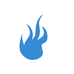 blue fire vector icon