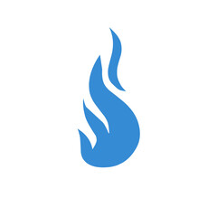 blue fire vector icon