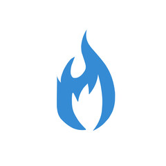 blue fire vector icon