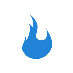 blue fire vector icon