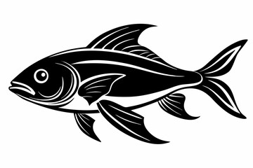 Sleek Fish Silhouette Design