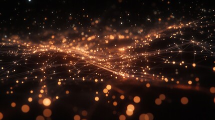 Fototapeta premium The internet network background is orange