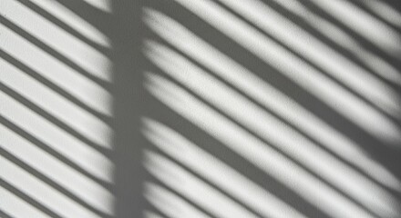 Fototapeta premium Diagonal Stripes Shadow On White Wall