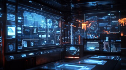 Obraz premium fiber optic background with 4.0 technology