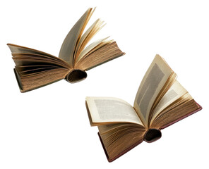 Fototapeta premium PNG Real books floating reading novels.