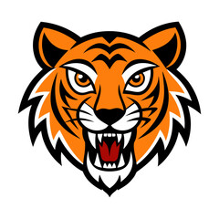 Dynamic Tiger Mascot Design for Sports and Logos