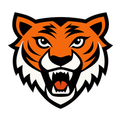 Roaring Tiger Head Emblem for Team Logos