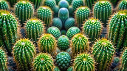 Obraz premium Tropical spiky plants in natural symmetrical arrangement