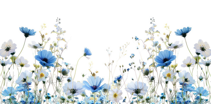 Elegant blue floral border design