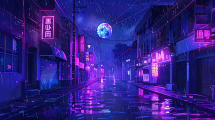 night street in the city