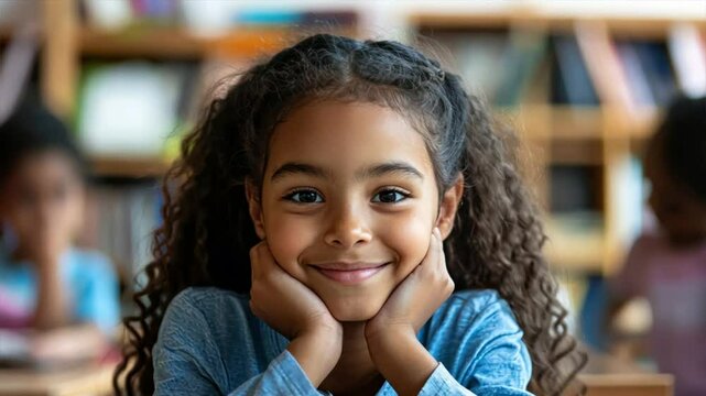 Young girl in after-school activities Common keyword for content about extracurricular programs, youth development,