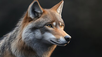 Fototapeta premium Grey Wolf (Canis lupus) Portrait