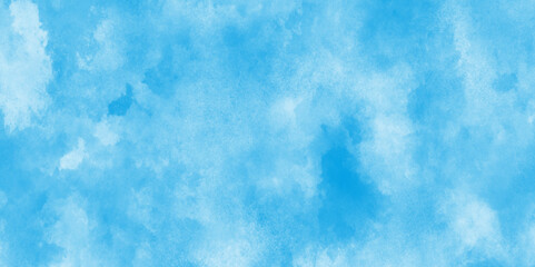 Abstract Blue Watercolor Background,Creative and painted cloudy sky blue watercolor background,Colorful gradient ink colors wet effect hand drawn canvas background wallpaper.
