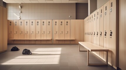 Various lockers and locker illustrations,,generated with AI.