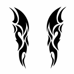 Naklejka premium illustration vector graphic of tribal art design pair of abstract tattoos