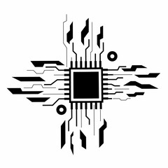 illustration graphic vector of design elements chipset for technology concept