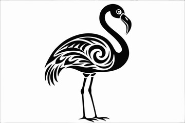 Graceful Flamingo Silhouette Design