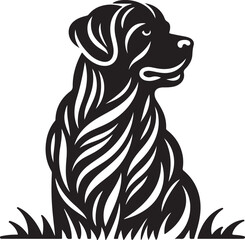 Black dog silhouette, Dog silhouette vector, Dog silhouette illustration, Black dog clipart, Silhouette dog graphic