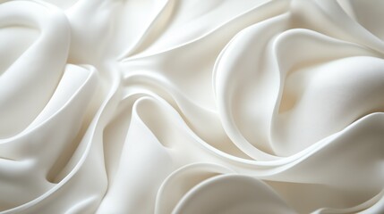 Fototapeta premium flowing abstract pattern of intertwined white ribbons with soft shadows