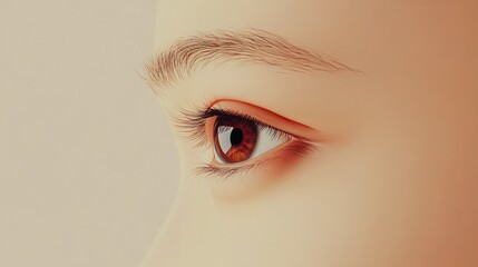 Fototapeta premium Minimal eye illustration