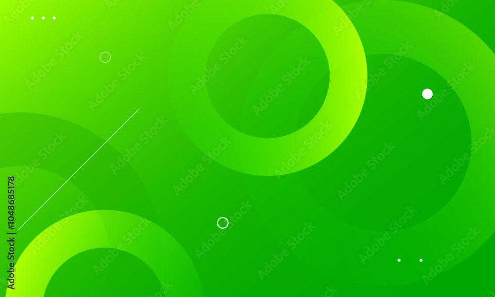 Wall mural Green abstract background with circles. Eps10 vector