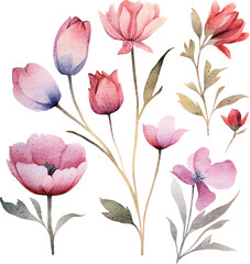 seamless pattern with tulips