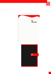 red folder with paper